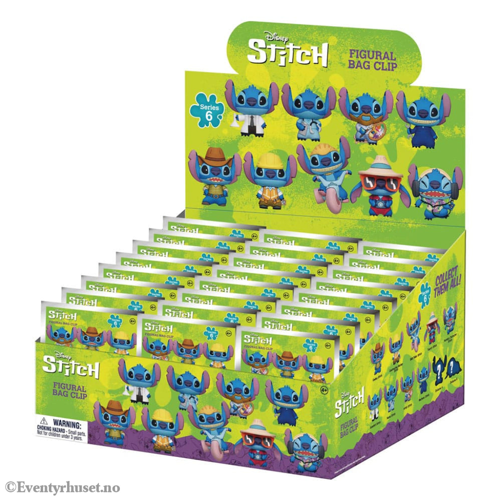 Lilo & Stitch 3D PVC Bag Clips Series 6 Display (24) Fashion & Accessories