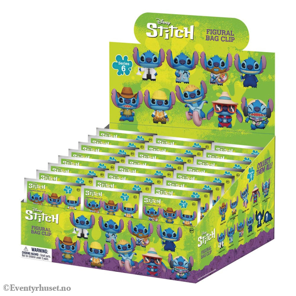 Lilo & Stitch 3D PVC Bag Clips Series 6 Display (24) Fashion & Accessories