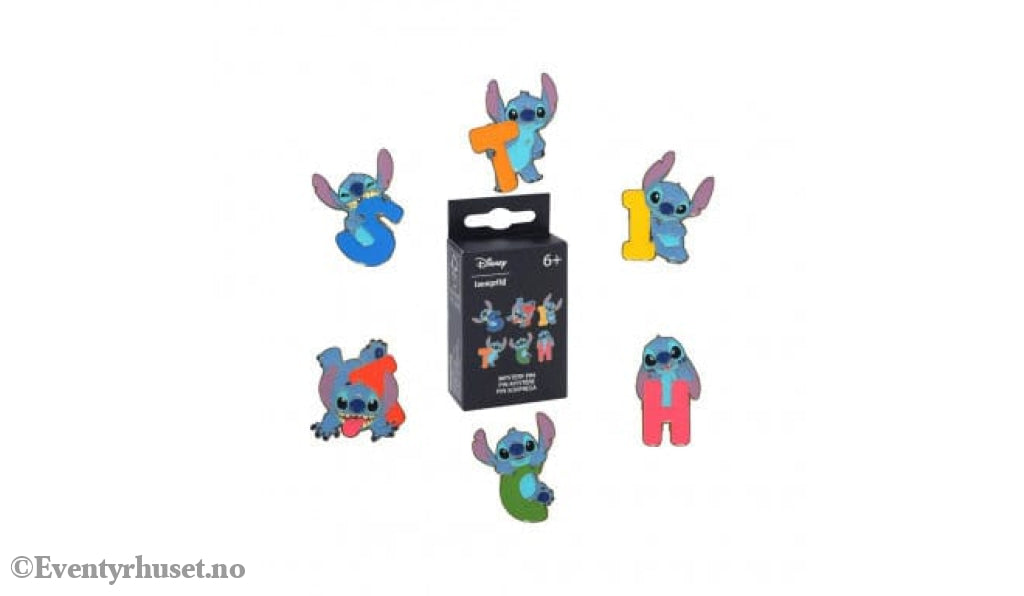 Lilo & Stitch by Loungefly Enamel Pins Blind Box Letters and Poses Display (18) Fashion & Accessories