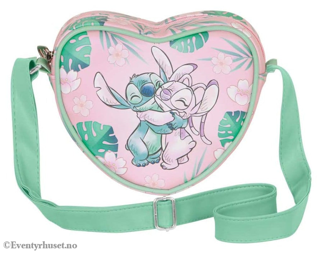 Lilo & Stitch Casual Heart Crossbody Bag Hug Pink Fashion & Accessories