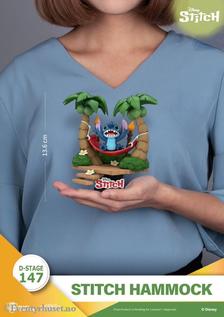 Lilo & Stitch D-Stage PVC Diorama Stitch Hammock 13 cm Collectibles