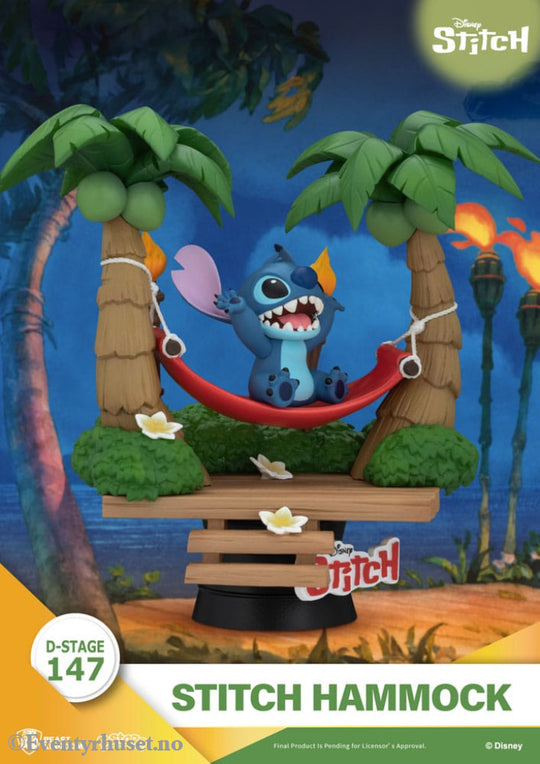 Lilo & Stitch D-Stage PVC Diorama Stitch Hammock 13 cm Collectibles