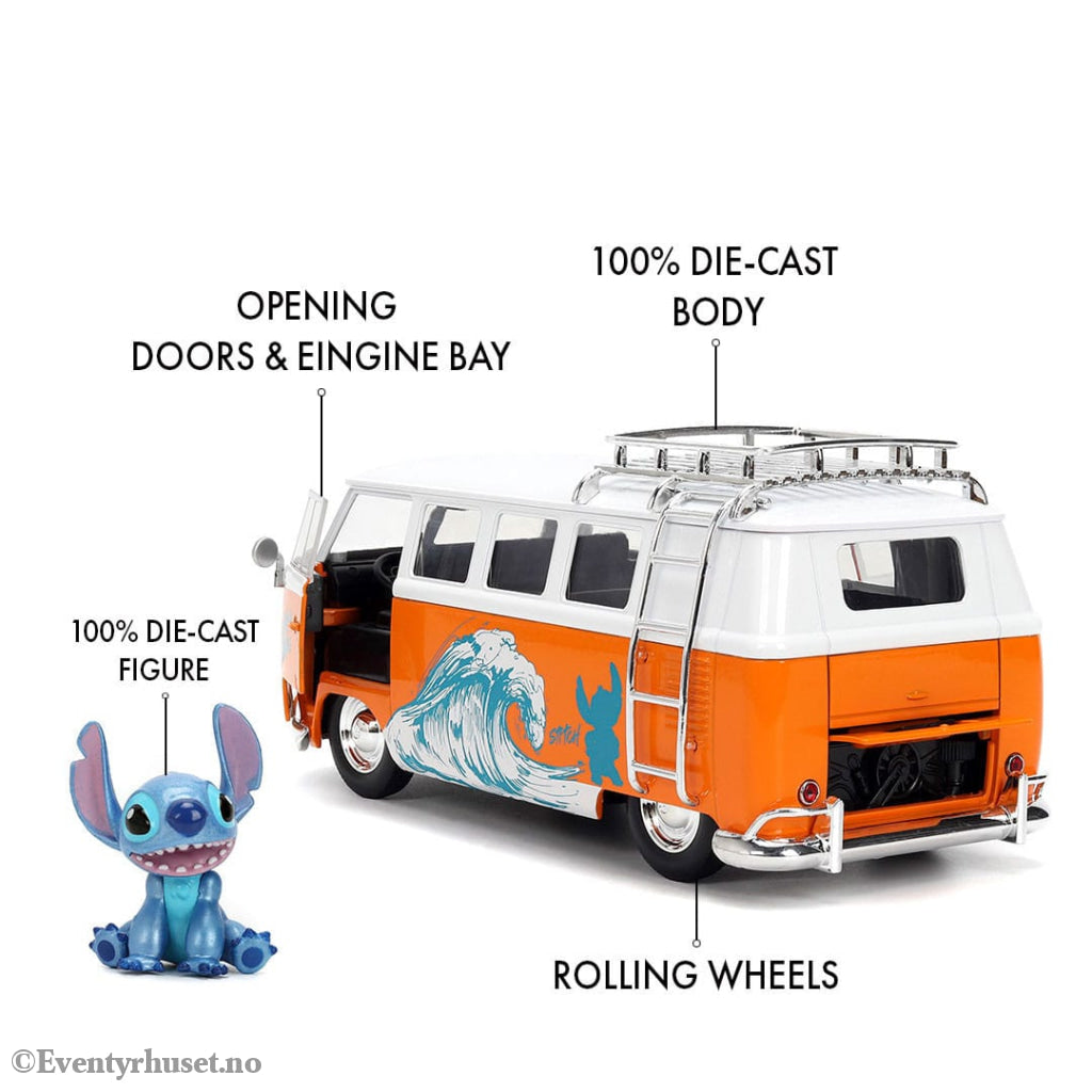 Lilo & Stitch Diecast Model 1/24 1961 VW Bus Stitch. Mint In Sealed Box (MISB)! Actionfigur