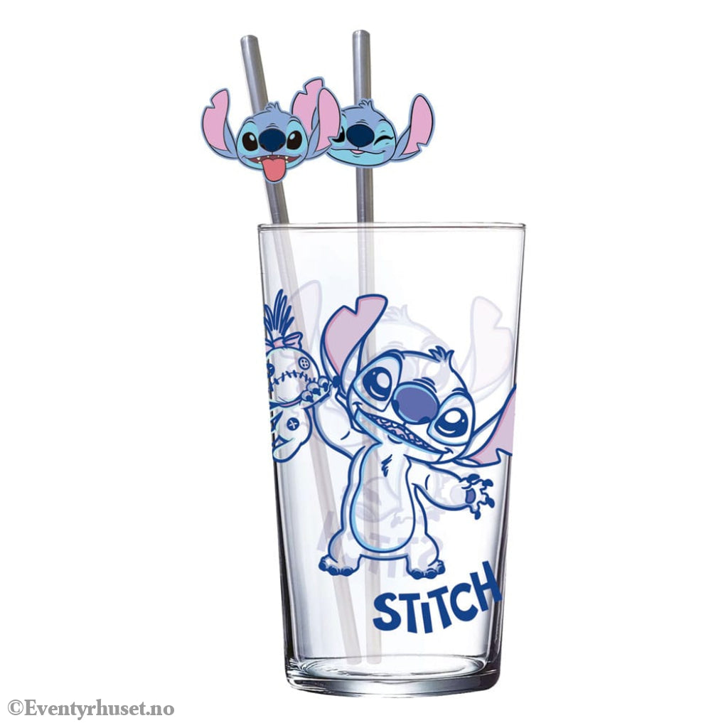 Lilo & Stitch Glass Tumbler with Straws Stitch 485 ml Manga & Anime
