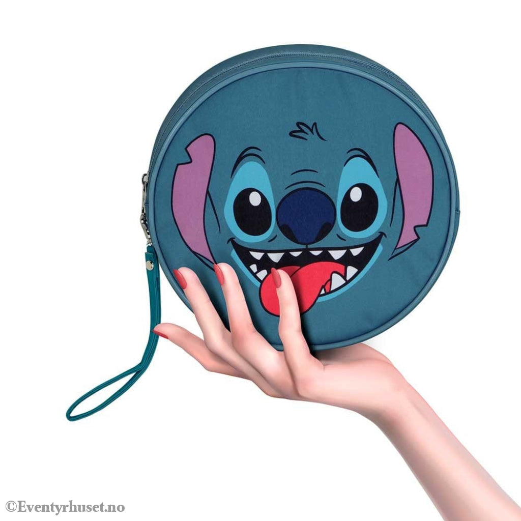Lilo & Stitch Jumbo Toiletry Bag Face Blue Fashion & Accessories