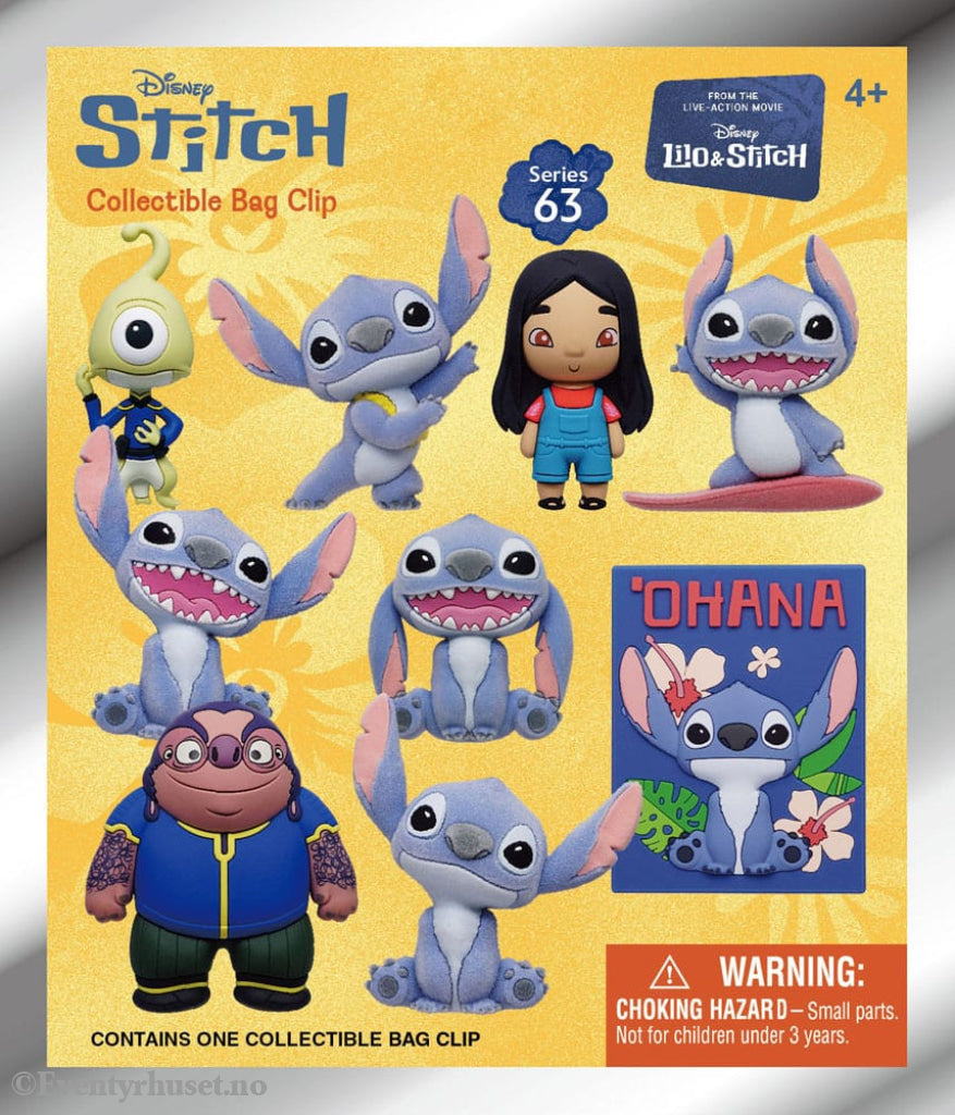 Lilo & Stitch Movie 3D Foam Bag Clips Series 63 Display (24) Fashion & Accessories