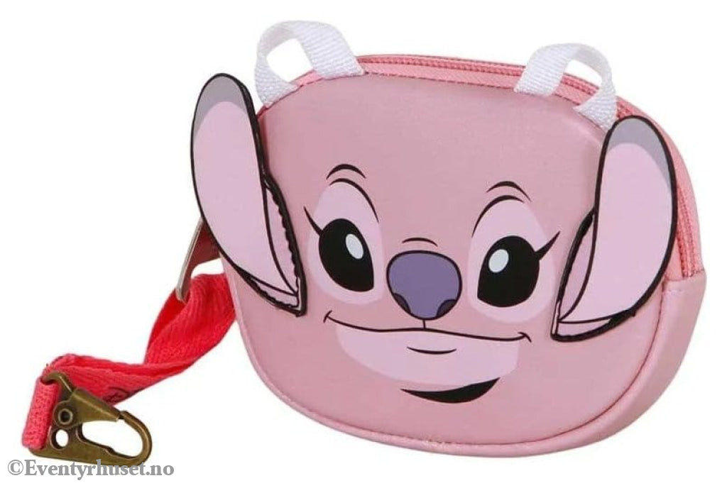 Lilo & Stitch Pill Coin Purse Angel Face Pink Fashion & Accessories