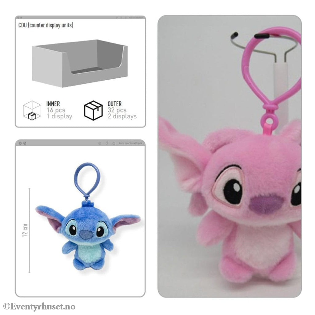 Lilo & Stitch Plush Keychains 12 cm Assortment (24) Fashion & Accessories