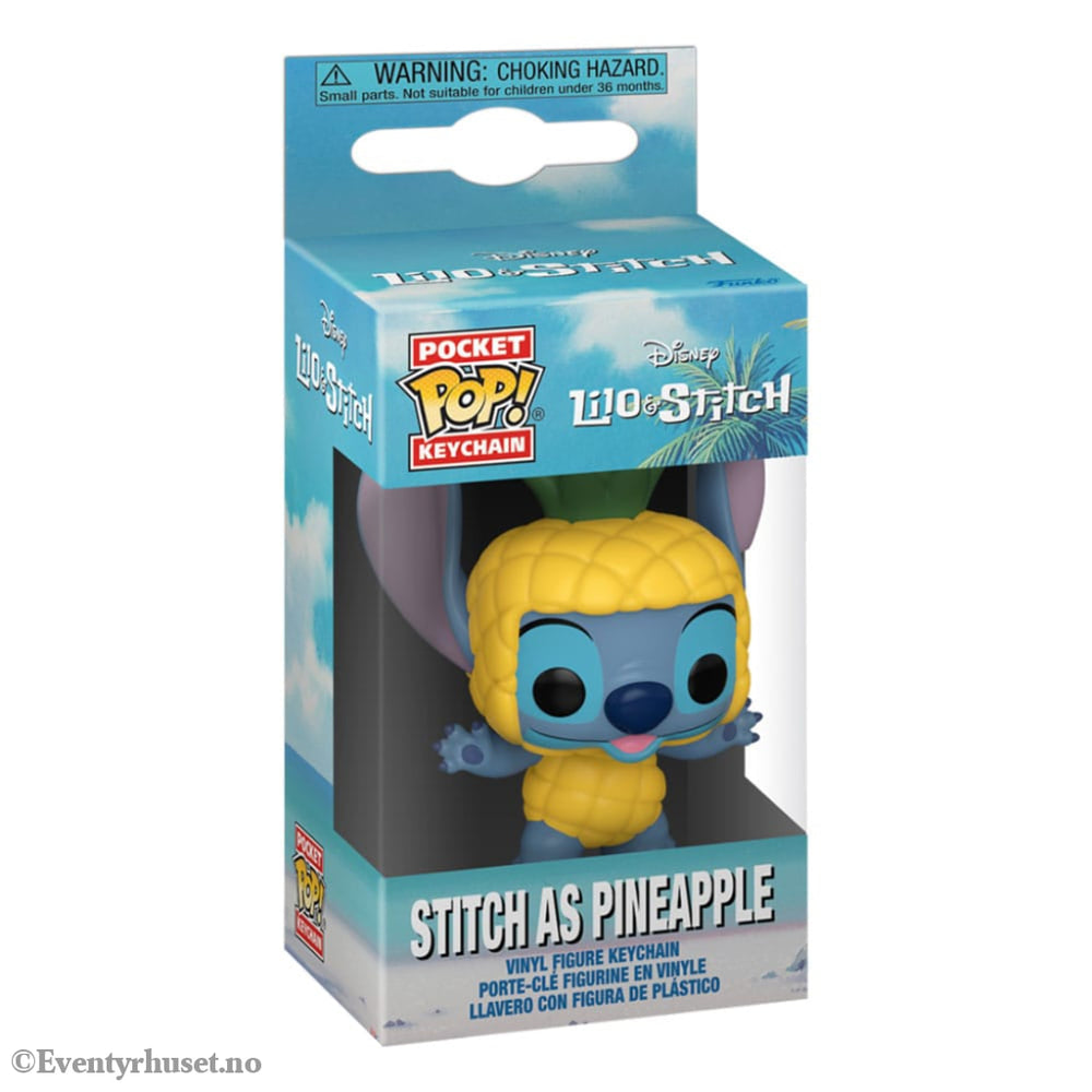 Lilo & Stitch Pocket POP! Vinyl Keychains 4 cm Stitch as Pineapple Display (12) Fashion & Accessories