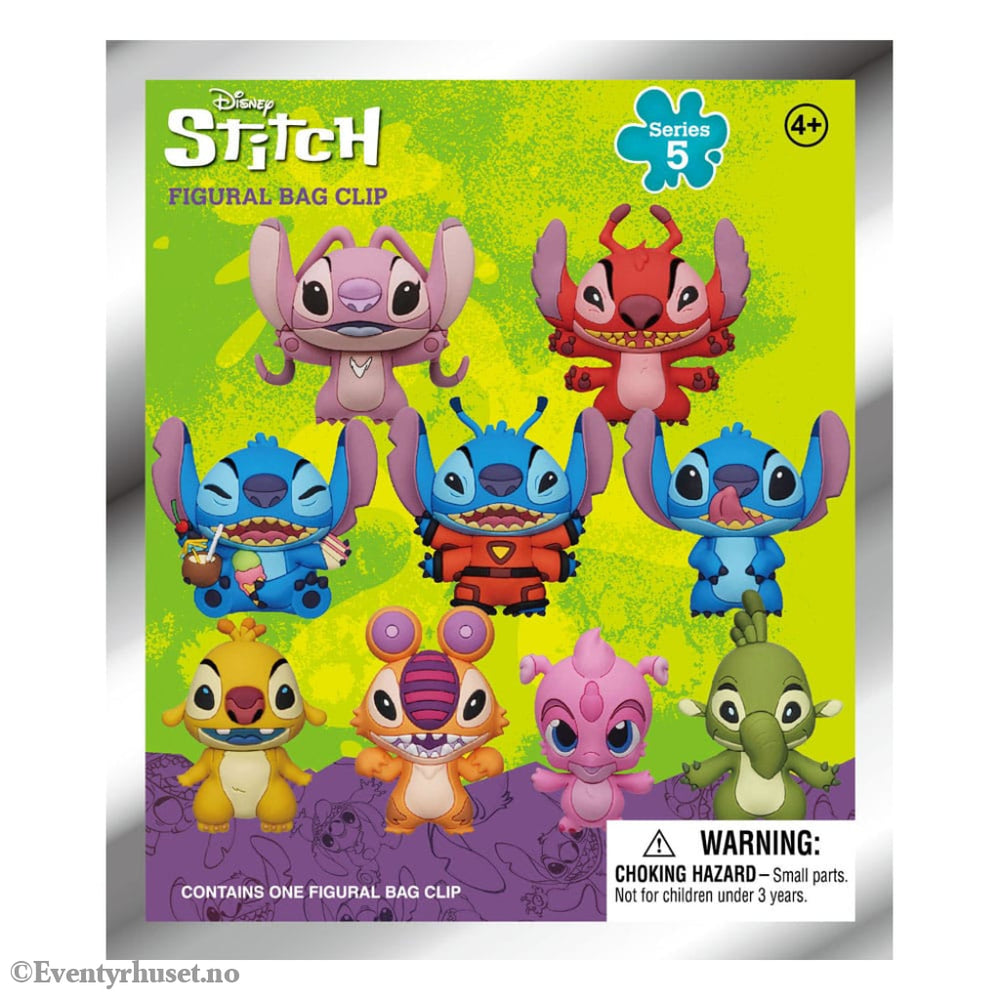 Lilo & Stitch PVC Bag Clips Serie 5 Display (24) Fashion & Accessories