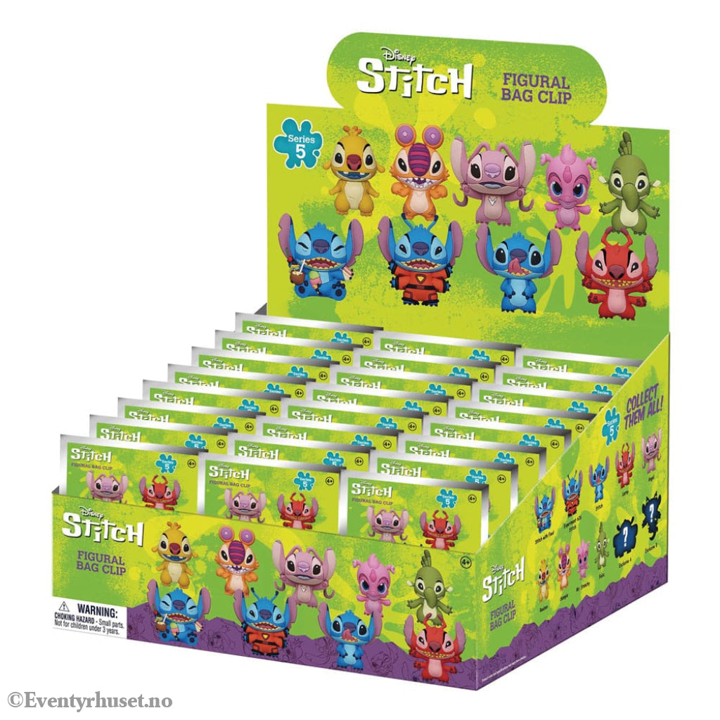 Lilo & Stitch PVC Bag Clips Serie 5 Display (24) Fashion & Accessories