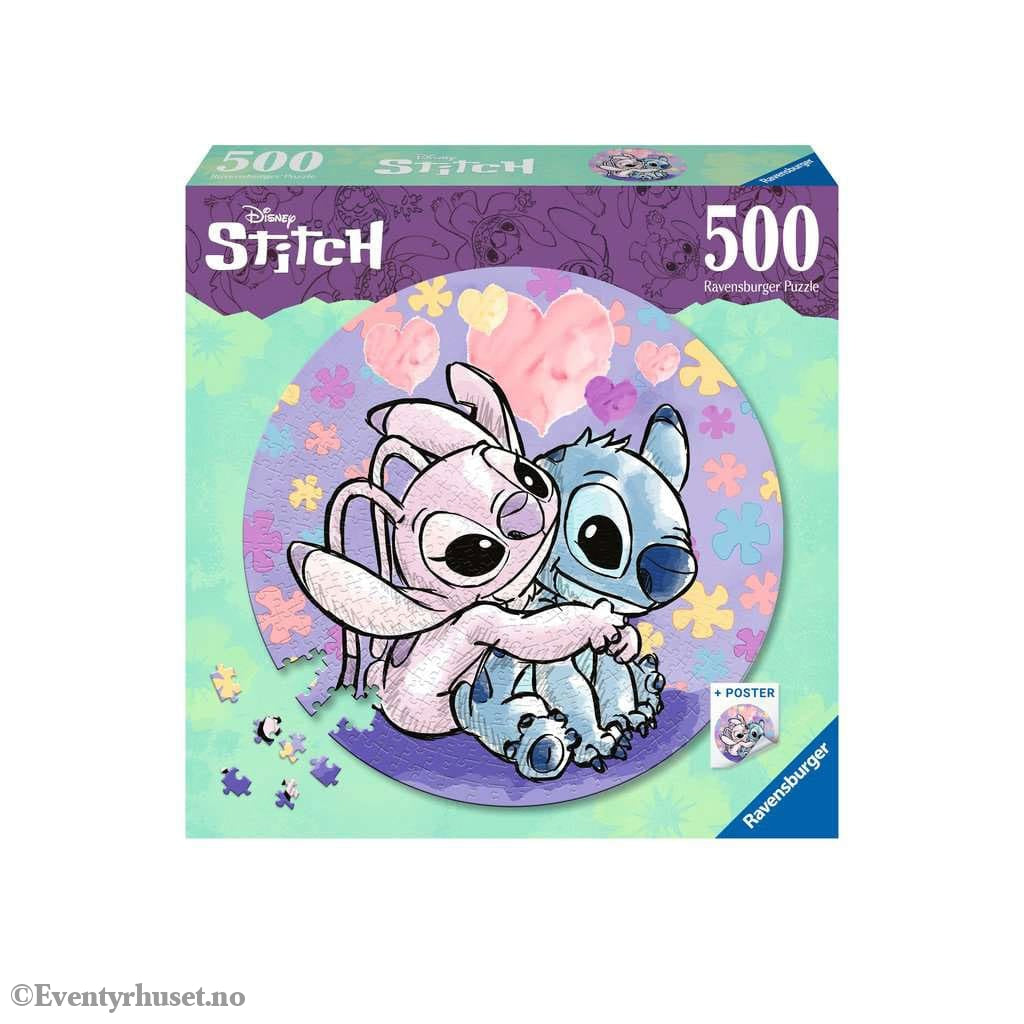 Lilo & Stitch Round Jigsaw Puzzle Stitch (500 pieces) Games