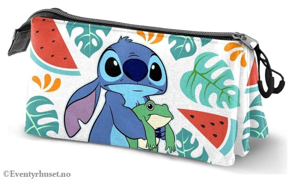 Lilo & Stitch Triple Pencil case Frog Multicolour Home & Gifts