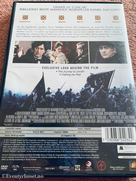 Lincoln (2012). DVD.