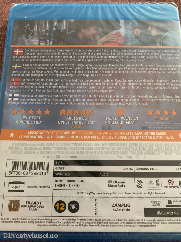 Lion. Blu-ray. Ny i plast!