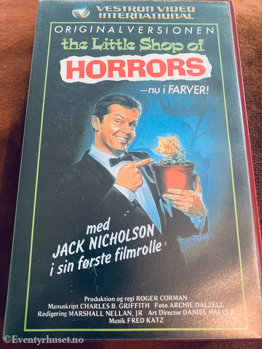 Little Shop of Horrors - med Jack Nicholson i hans første film. VHS Big Box. VHS Big Box