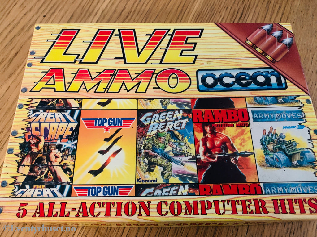 Live Ammo (1988). Commodore 64 (C64) spill solgt i Norge!