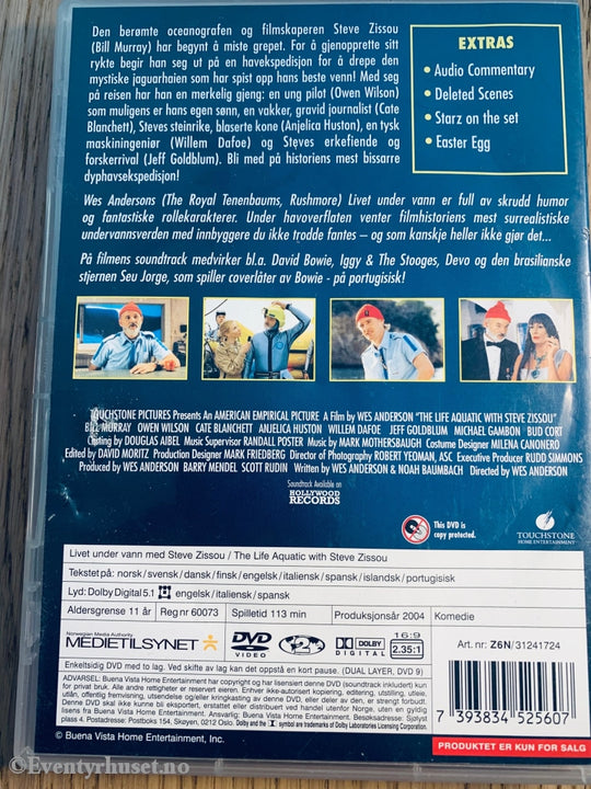 Livet Under Vann. 2004. Dvd. Dvd