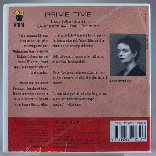 Liza Marklund 2002 Prime Time. Lydbok på CD.