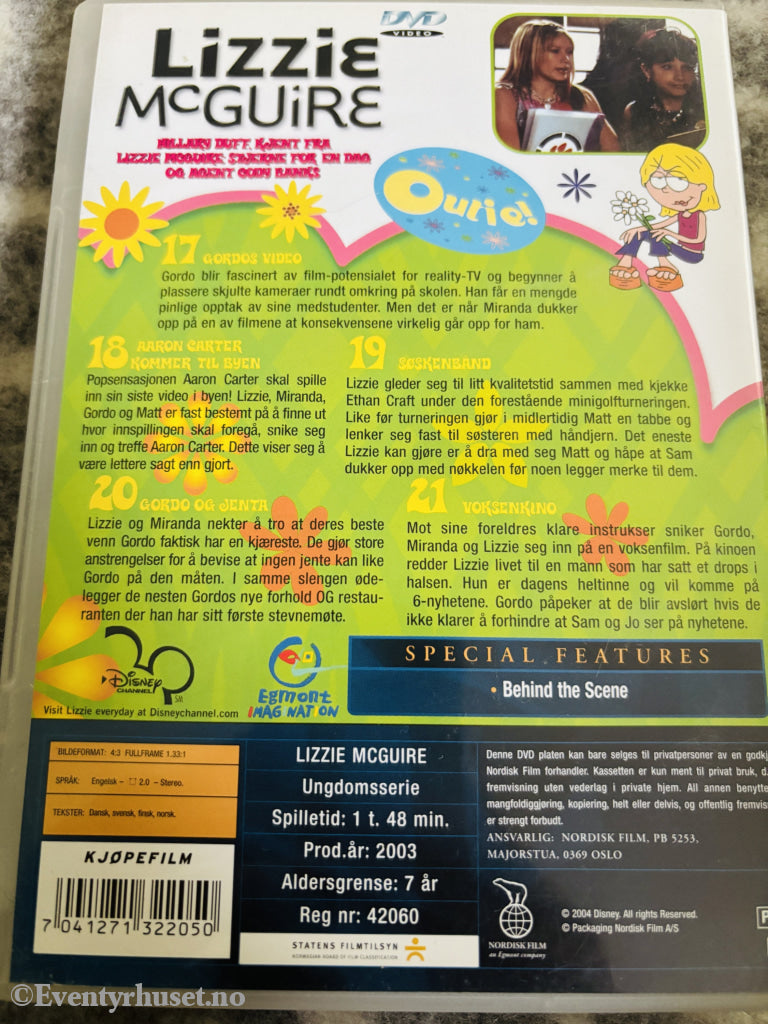Lizzie McGuire - Voksenkino. DVD.