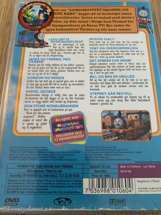 Lokomotivet Thomas Og Vennene Hans. 1996. Stepney Går Seg Vill. Dvd. Dvd