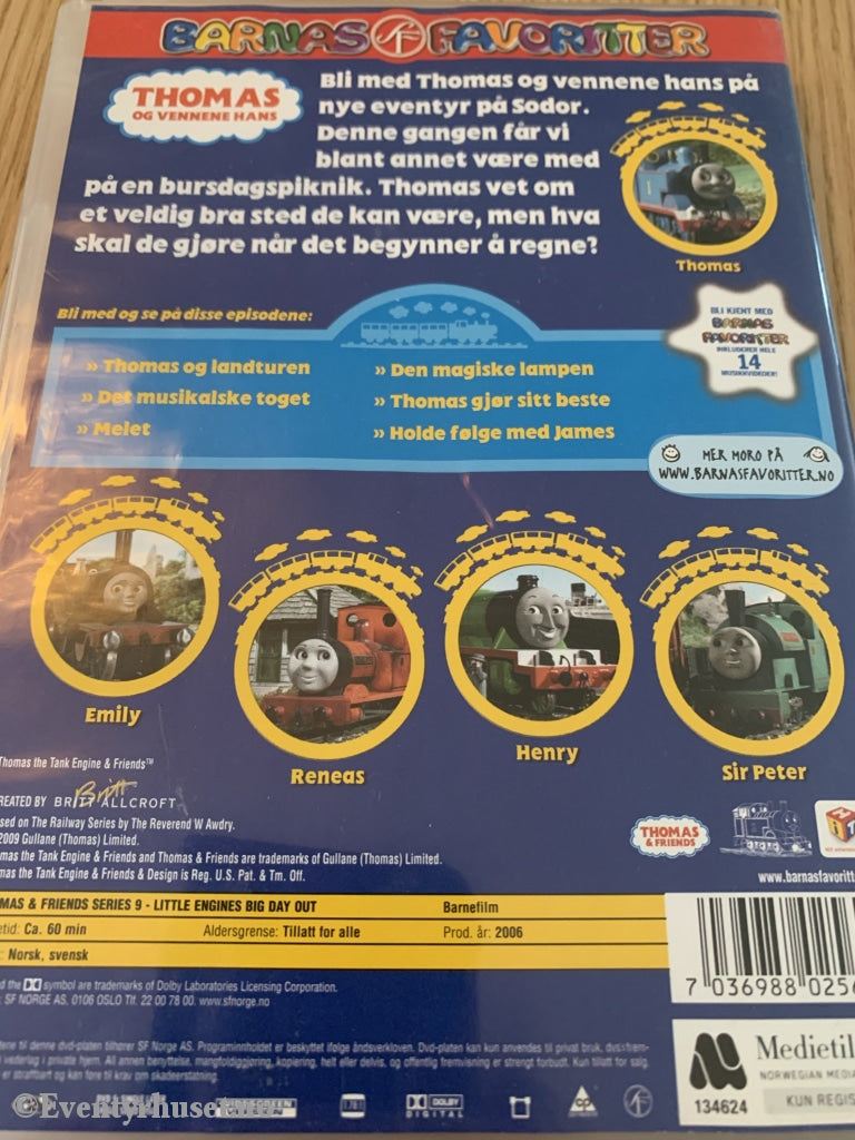 Lokomotivet Thomas Og Vennene Hans. 2006. Små Tog På Utflukt. Dvd. Dvd
