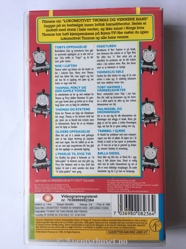 Lokmotivet Thomas Og Vennene Hans. Den Gamle Vogna. Vhs. Vhs