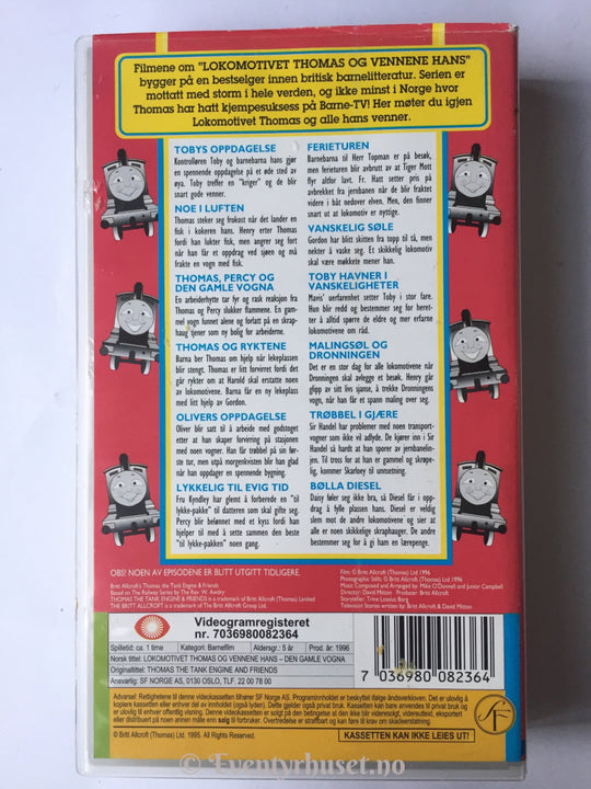 Lokmotivet Thomas Og Vennene Hans. Den Gamle Vogna. Vhs. Vhs