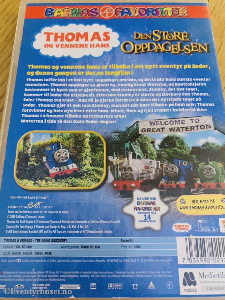 Lokomotivet Thomas Og Vennene Hans. Den Store Oppdagelsen. Dvd. Dvd