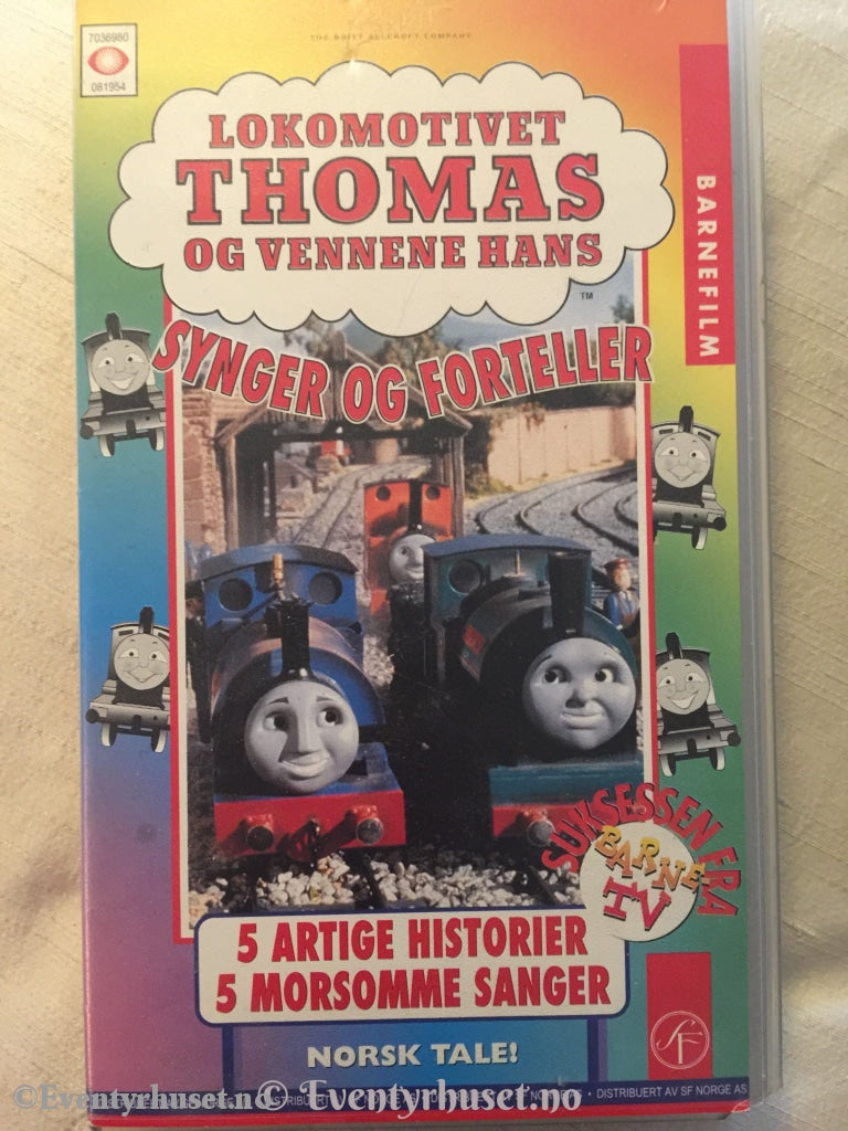 Lokmotivet Thomas. 5 Artige Historier - Morsomme Sanger. 1994. Vhs. Vhs