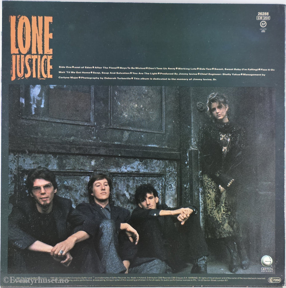 Lone Justice. 1985. Lone Justice . LP.