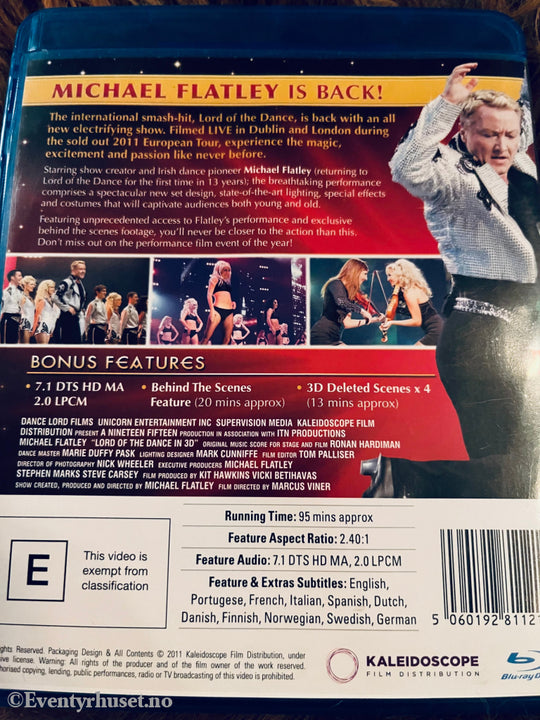 Lord Of The Dance. 3D. Blu-Ray. Blu-Ray Disc