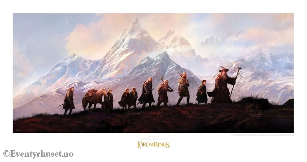 Lord of the Rings Art Print The Fellowship of the Ring: 20th Anniversary 59 x 30 cm Home & Gifts