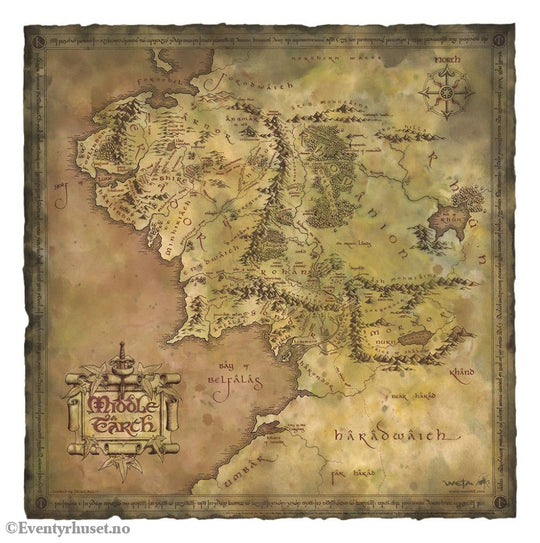 Lord of the Rings Art Print Parchment Map of Middle-earth 59 x 30 cm Home & Gifts