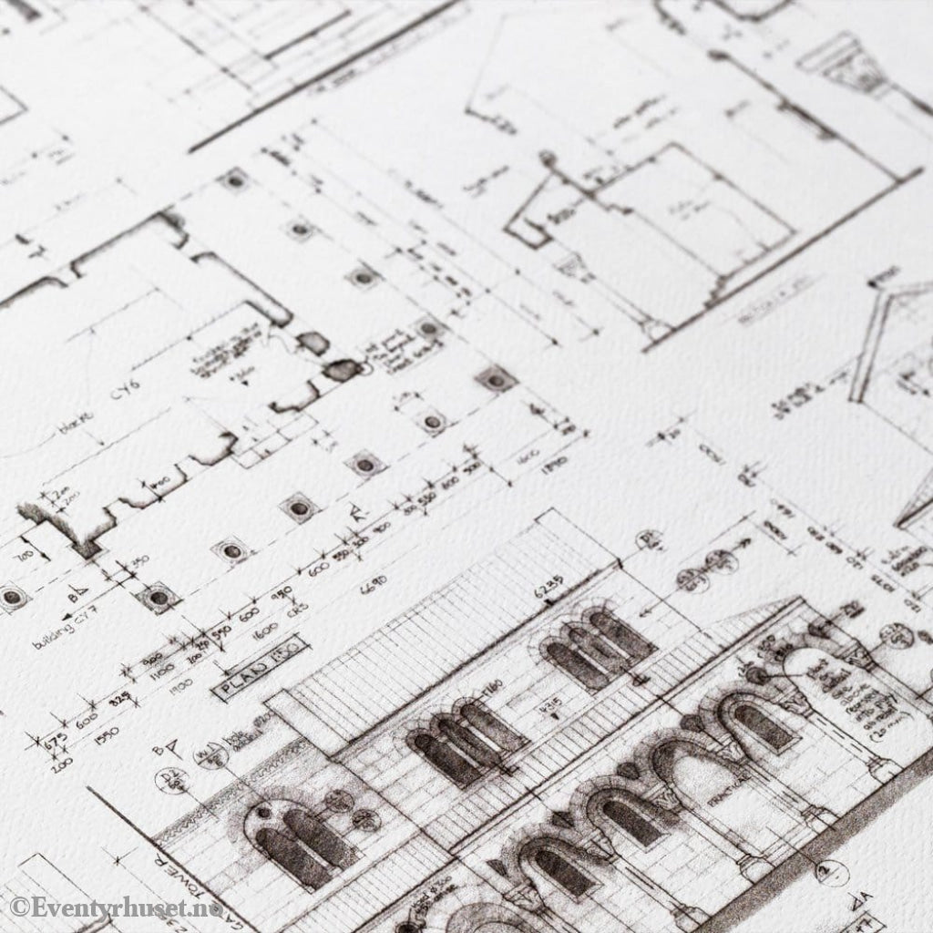 Lord of the Rings Blueprint Art Print The Courtyard of Minas Tirith 59 x 42 cm Home & Gifts