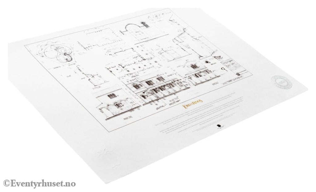 Lord of the Rings Blueprint Art Print The Courtyard of Minas Tirith 59 x 42 cm Home & Gifts
