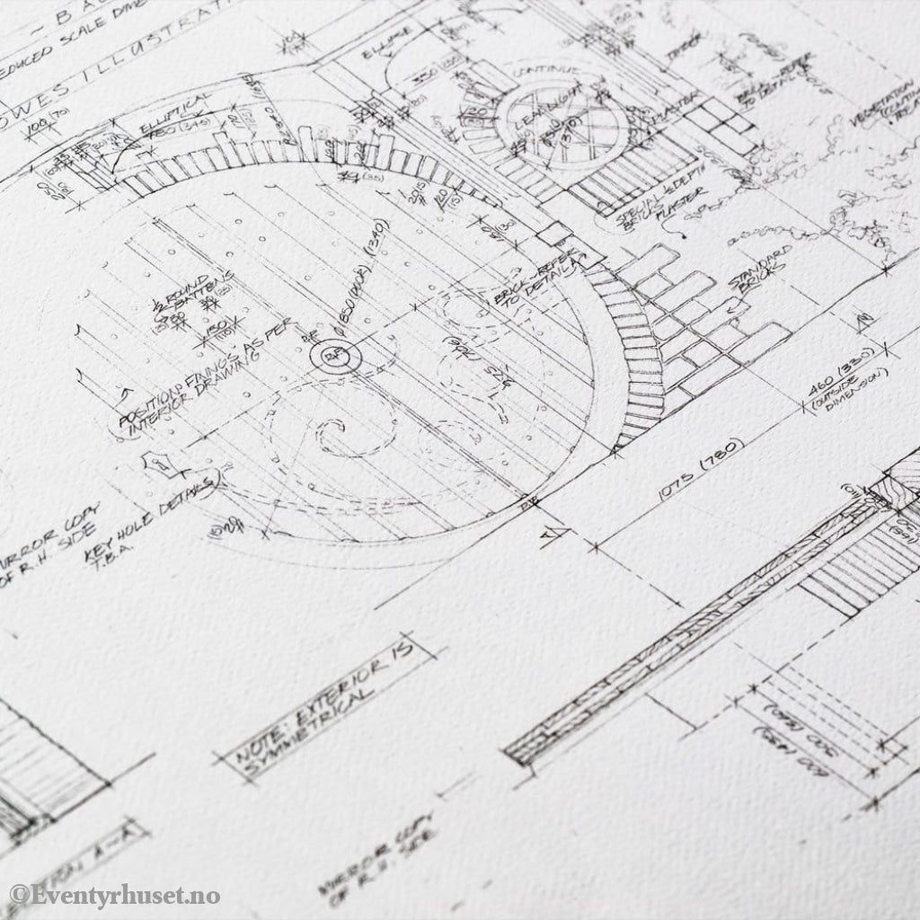 Lord of the Rings Blueprint Art Print The Grey Havens 59 x 42 cm Home & Gifts
