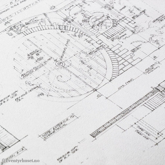 Lord of the Rings Blueprint Art Print The Grey Havens 59 x 42 cm Home & Gifts