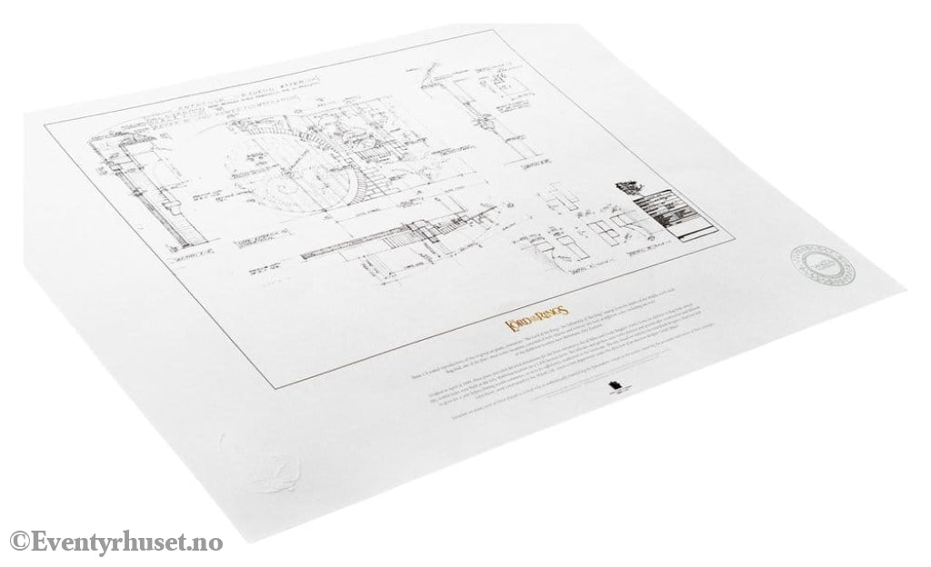 Lord of the Rings Blueprint Art Print The Grey Havens 59 x 42 cm Home & Gifts