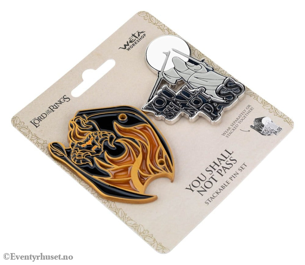 Lord of the Rings Collectors Pins 2-Pack You Shall Not Pass 8 cm Fashion & Accessories