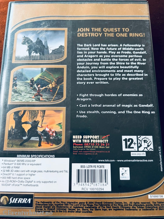 Lord Of The Rings - The Fellowship Ring. Pc-Spill. Pc Spill