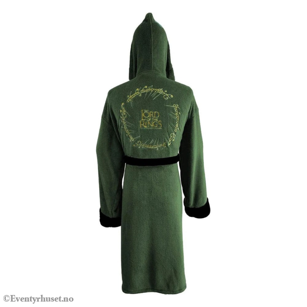 Lord of the Rings Fleece Bathrobe Elven Green & Gold Fashion & Accessories