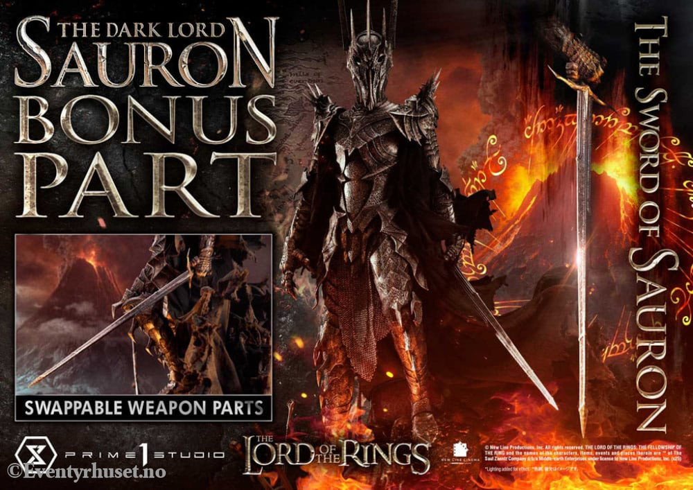 Lord of the Rings Museum Masterline Series Statue 1/3 The Dark Lord Sauron Bonus Version 117 cm Collectibles