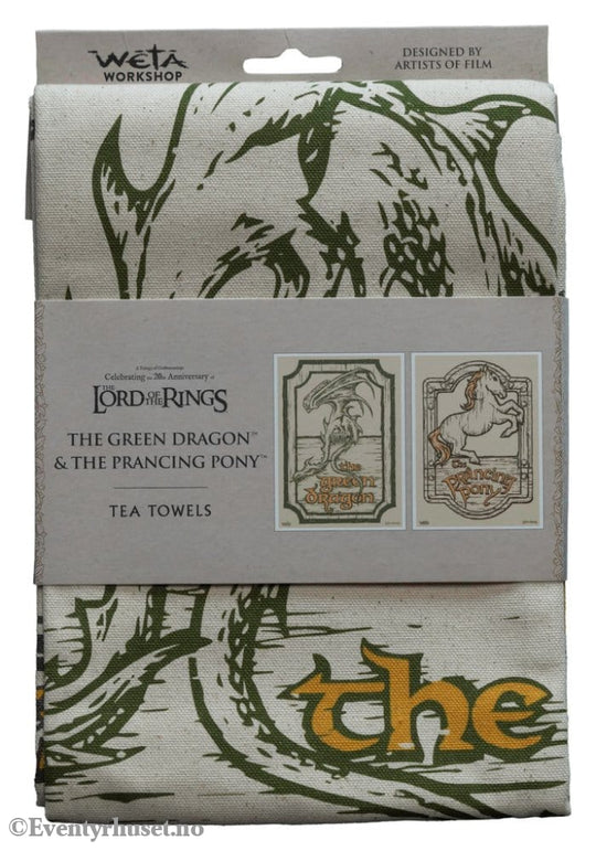 Lord of the Rings Tea Towel 2-Pack Green Dragon & Prancing Pony 69 cm Home & Gifts