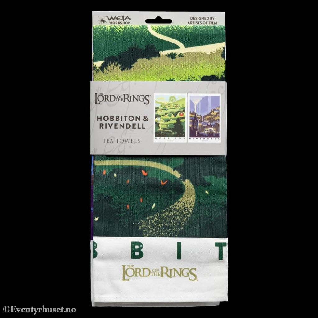 Lord of the Rings Tea Towel 2-Pack Rivendell & Hobbiton 70 cm Home & Gifts