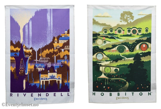 Lord of the Rings Tea Towel 2-Pack Rivendell & Hobbiton 70 cm Home & Gifts