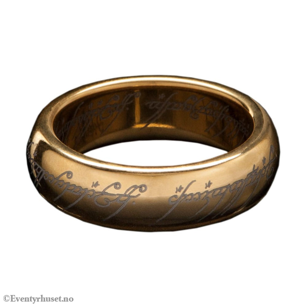 Lord of the Rings Tungsten Ring The One Ring (gold plated) Size 8 Fashion & Accessories