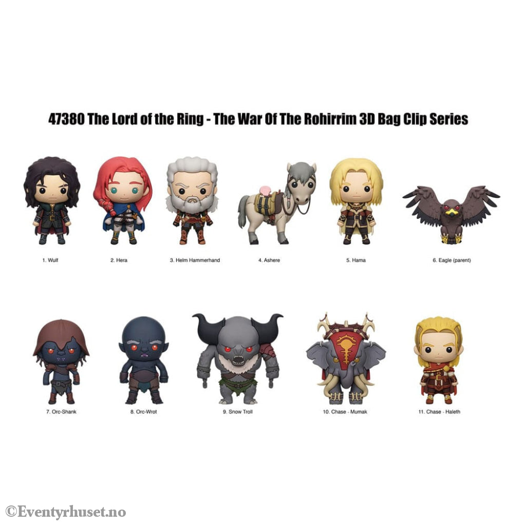 Lord of the Rings: War of Rohirrim 3D PVC Bag Clips Display (24) Fashion & Accessories