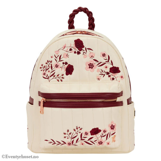 Loungefly Midi Backpack Cream & Red Floral Fashion & Accessories