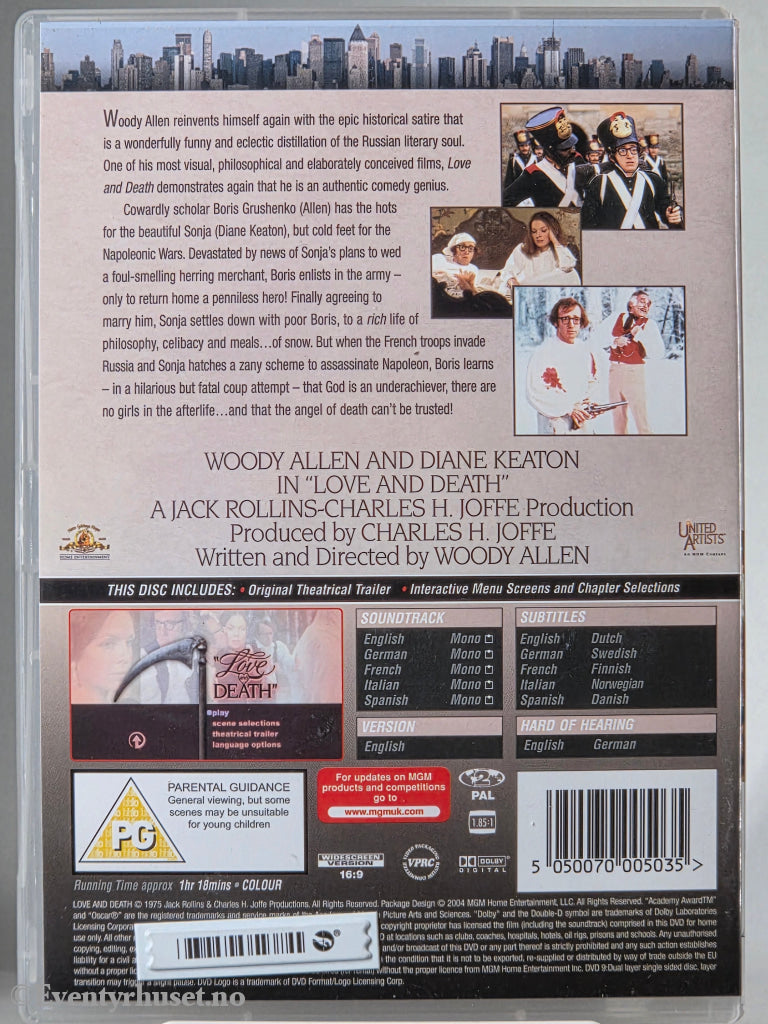 Love and Death. 1975. DVD.
